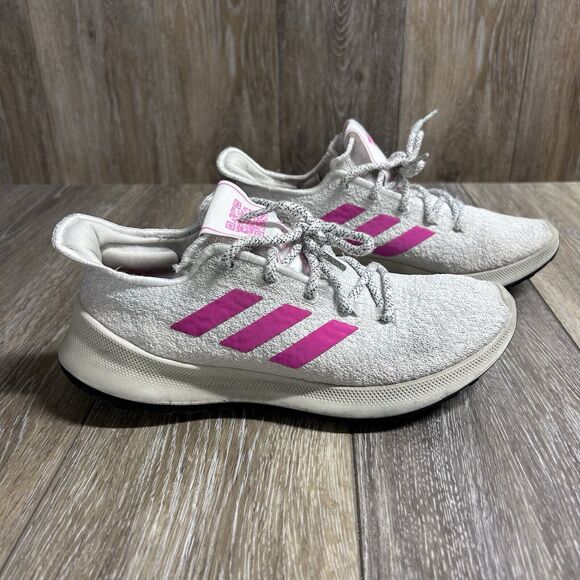 Adidas G27237 Women's US Size 7 Sensebounce + Running Sneaker Shoes White Pink - Picture 1 of 11